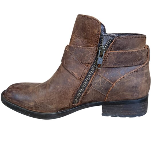 Born Trinculo distressed brown leather ankle boots women's size 6.5M - Picture 3 of 12